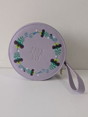 Pre-Loved Anna Sui Lavender wristlet clutch bag/Cosmetic/make up bag